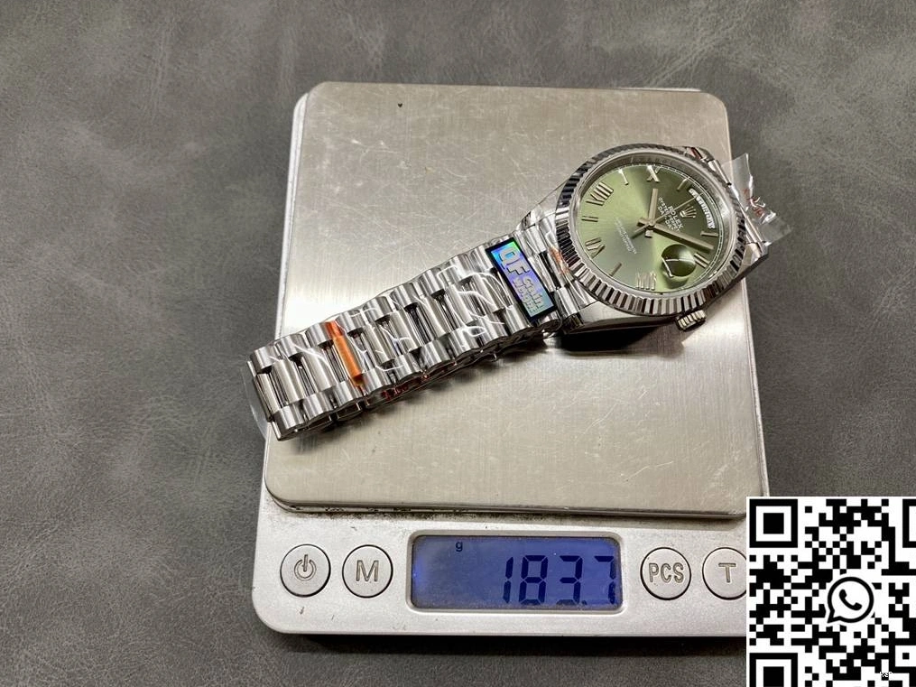 Date Steel Factory v5 Tungsten Day Rolex QF Green Dial M228239-0033 1121